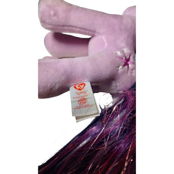 TY My Little Pony Twilight Sparkle Purple Unicorn 7 in Plush Toy 2016 With Wings - Picture 8 of 9